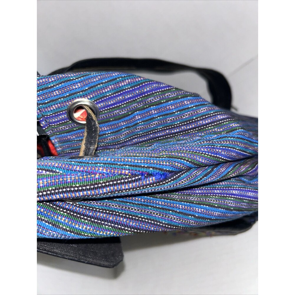 embroidered leather backpack drawstring - image 6